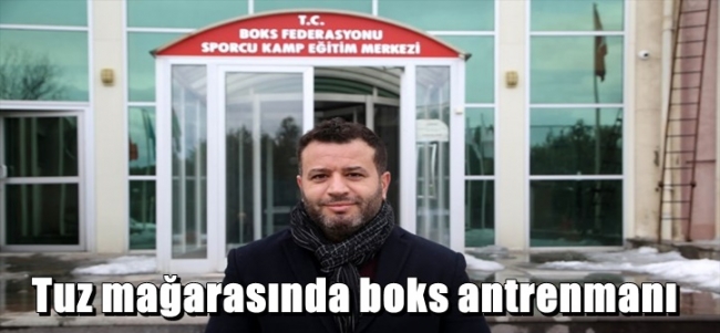  Tuz mağarasında boks antrenmanı