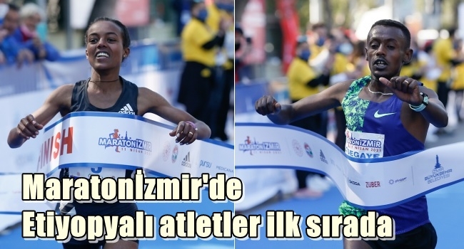  Maratonİzmir`de Etiyopyalı atletler ilk sırada