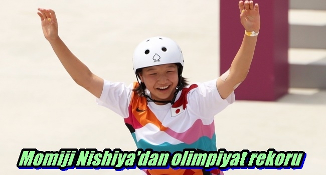 Momiji Nishiya`dan olimpiyat rekoru