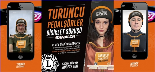 Turuncu Pedalşörler sanalda pedal çevirdi
