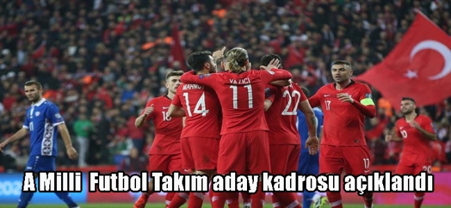  A Milli  Futbol Takım aday kadrosu açıklandı
