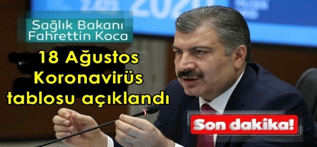 Fahrettin Koca,corona virüsü verileri açıklandı