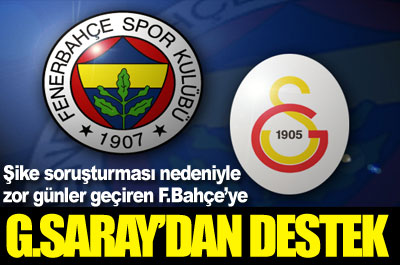 G.Saray dan Fenerbahçeye destek