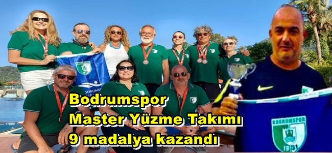 Bodrumspor Master Yüzme Takımı 9 madalya kazandı