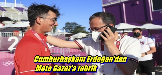 Cumhurbaşkanı Erdoğan`dan Mete Gazoz`a tebrik