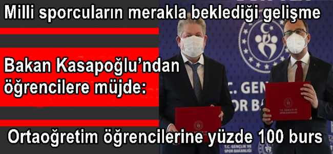   Milli sporculara ortaöğretimde de yüzde 100 burs 